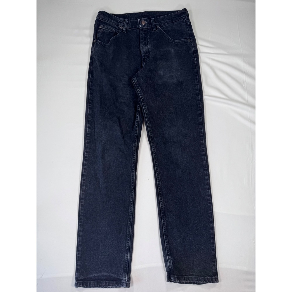 Wrangler Jeans Black Straight Leg Men's 30x32 32x32 Workwear Western Casual